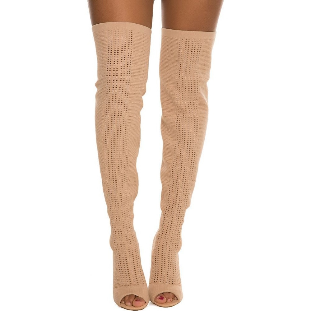 Woven tan boots